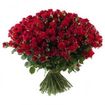 Bouquet of 101 red bush roses